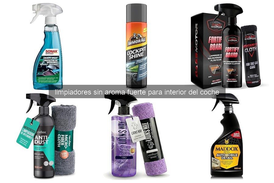 Beneficios de Limpiadores Sin Aroma Fuerte para Coche