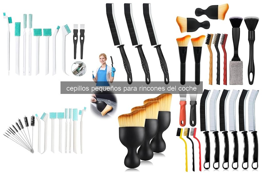 Cómo usar cepillos pequeños para limpiar rincones del coche