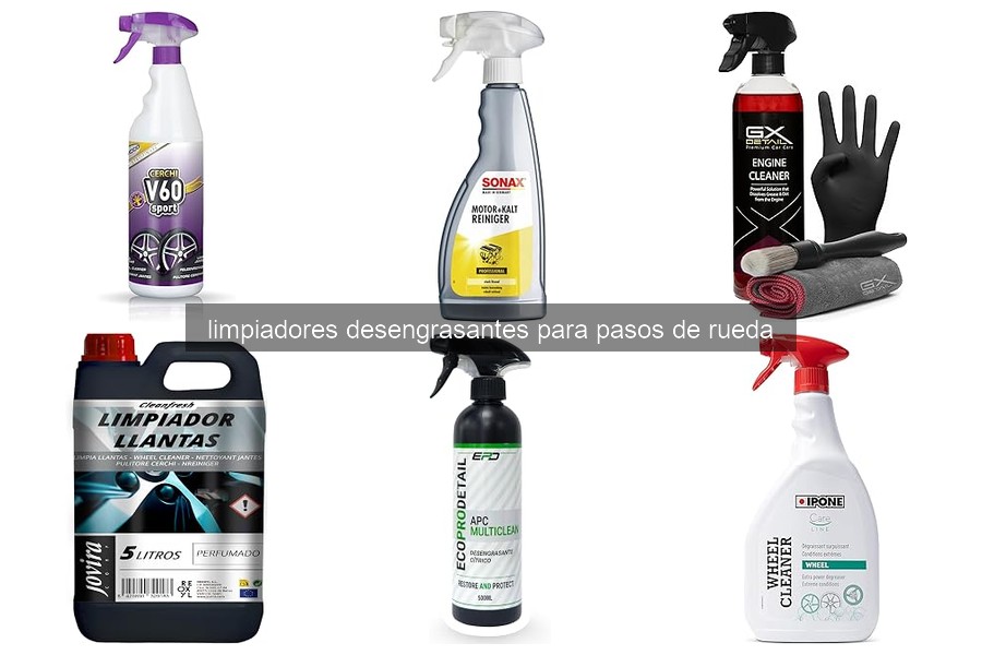 Cómo usar limpiadores desengrasantes para pasos de rueda