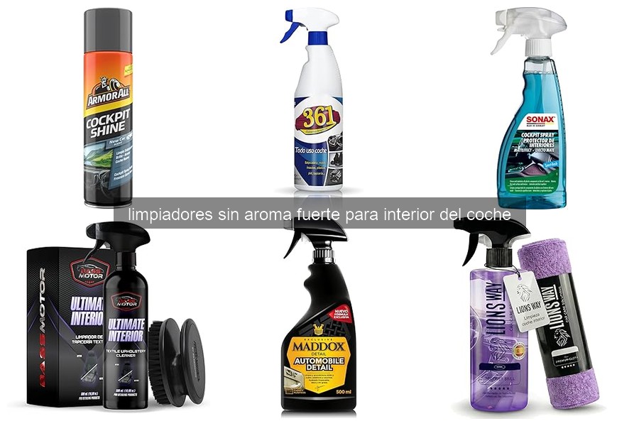 Cómo usar limpiadores sin aroma fuerte en el interior del coche