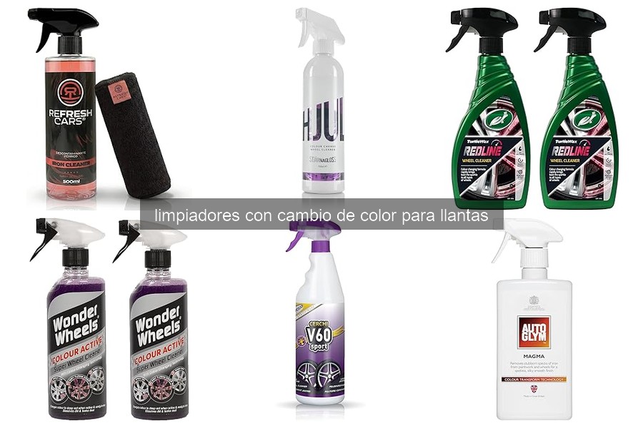 Cómo usar un limpiador con cambio de color para llantas