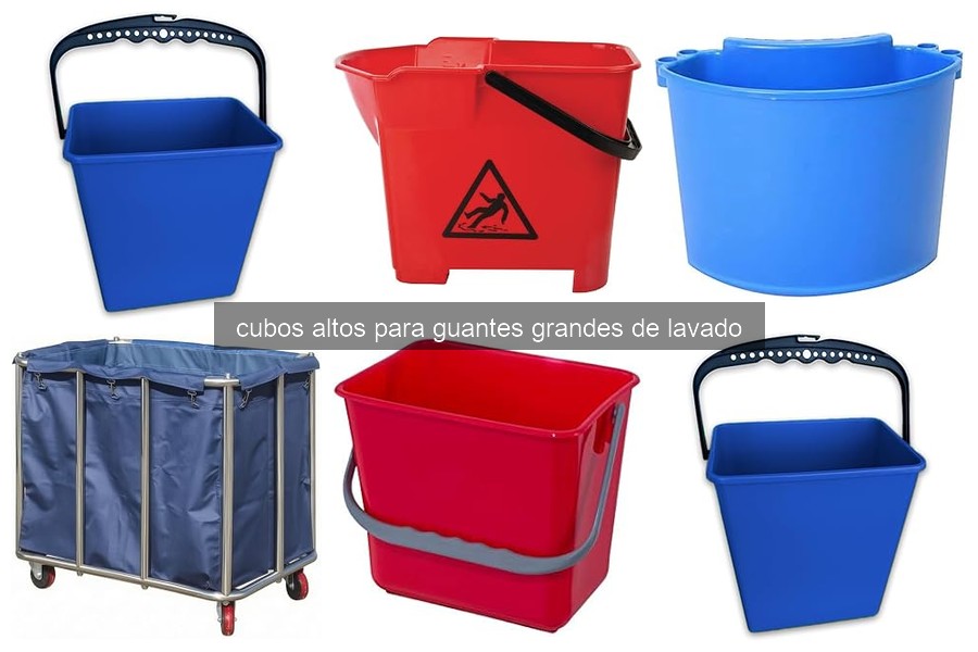 Cómo utilizar un cubo alto para guantes grandes de lavado