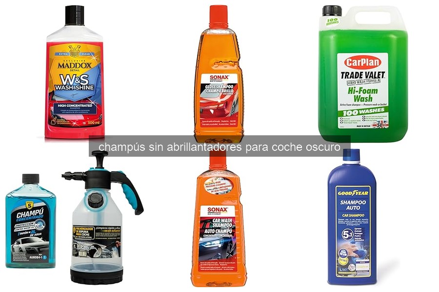 Errores al usar champús sin abrillantadores en coches oscuros