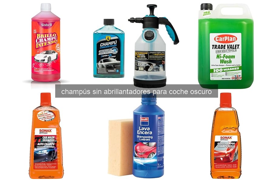 Guía para elegir champús sin abrillantadores para coches oscuros