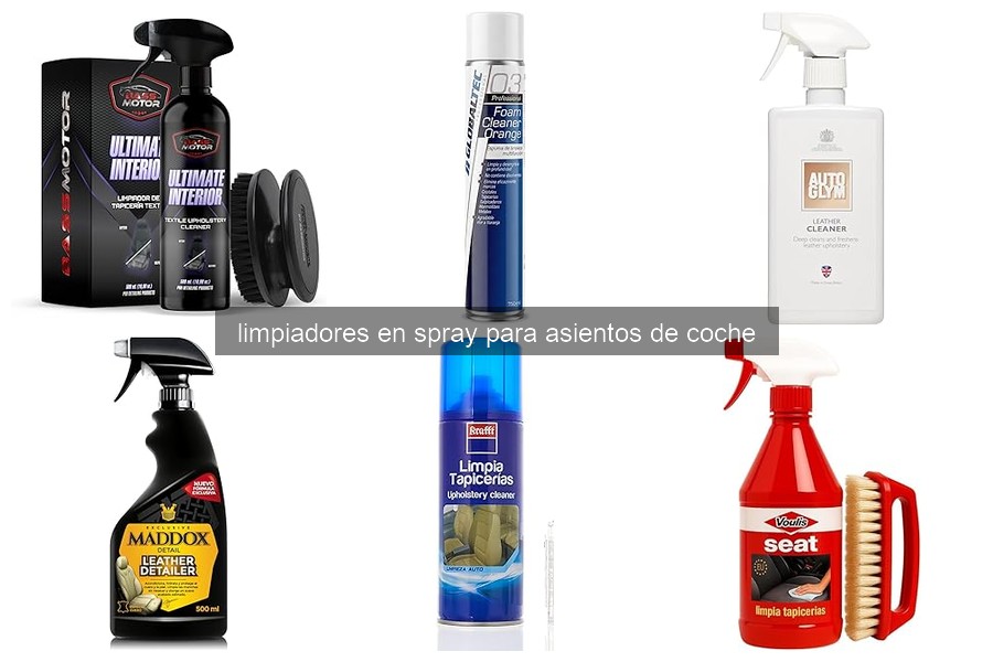Los mejores limpiadores en spray para asientos de coche