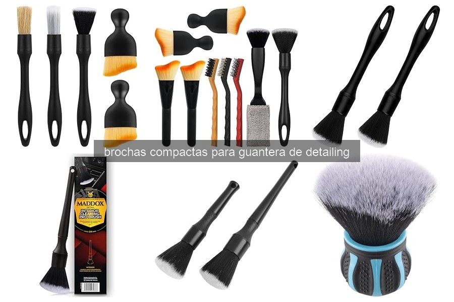 Mejores brochas compactas para guantera de detailing 2026