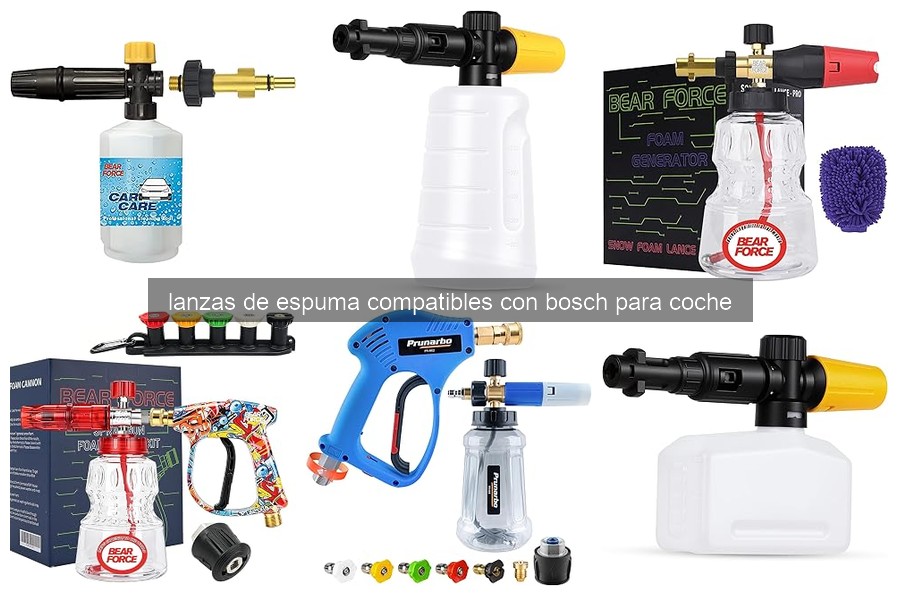 Mejores lanzas de espuma compatibles con Bosch para coche