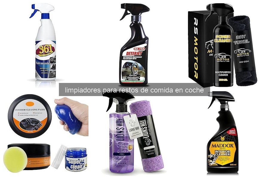 Mejores limpiadores para manchas de comida en el coche