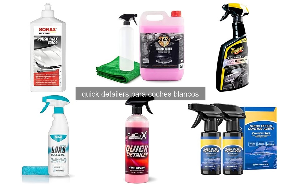 Mejores quick detailers para coches blancos en 2026