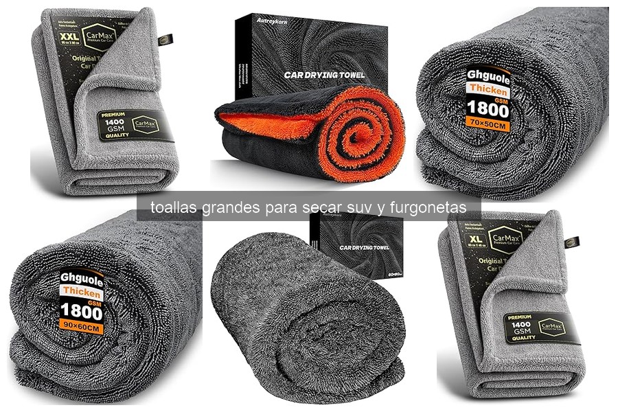 Mejores toallas grandes para secar SUV y furgonetas