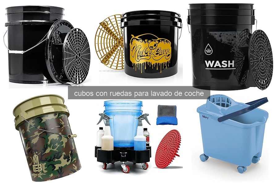 Problemas comunes al usar cubos con ruedas para lavado de coche