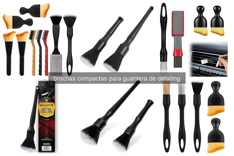 ¿Qué son las brochas compactas para guantera de detailing?