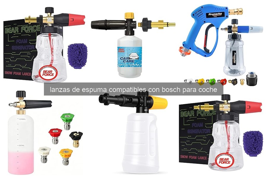 ¿Qué son las lanzas de espuma compatibles con Bosch?