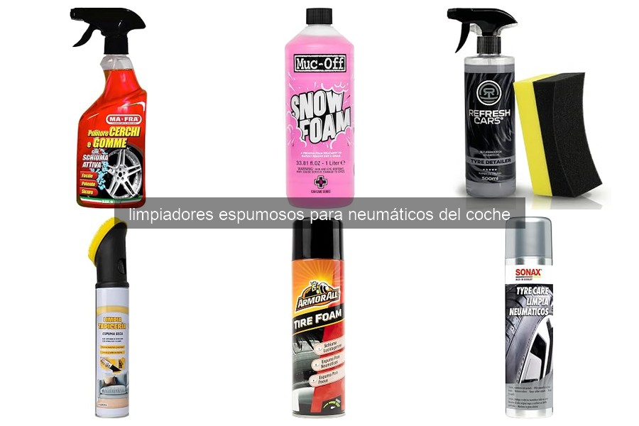 ¿Qué son los limpiadores espumosos para neumáticos?