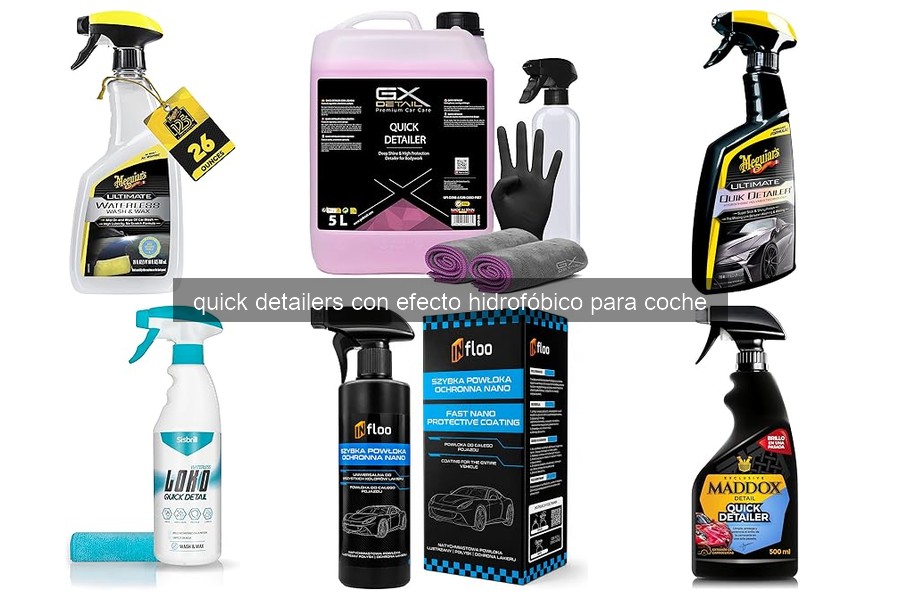 Todo sobre los quick detailers hidrofóbicos para tu coche